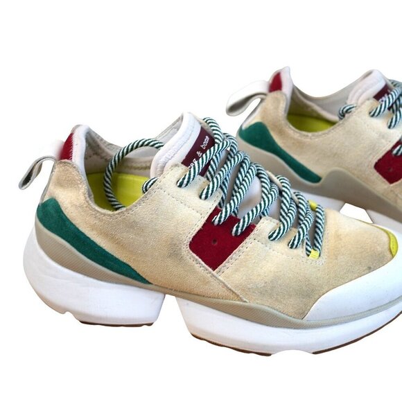 Rag & Bone Womens‎ Manston Runner Chunky Sole Sneakers Beige/Multi Color Suede & - Picture 7 of 13